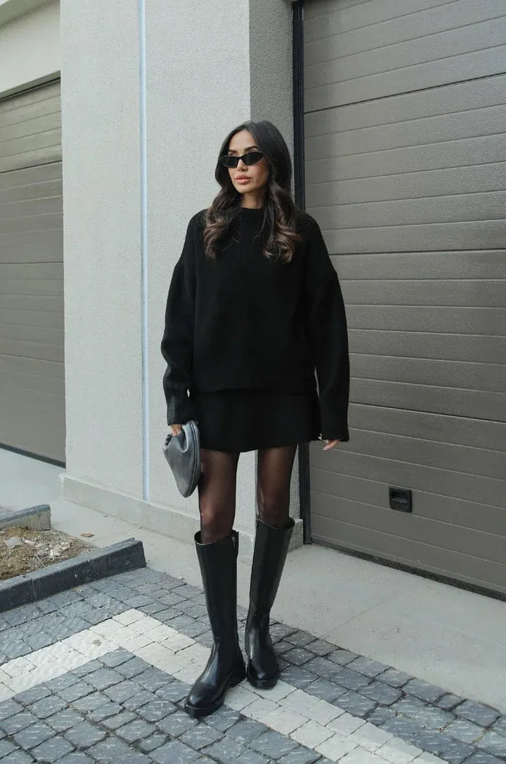 Chiara - Elegante completo gonna in maglia