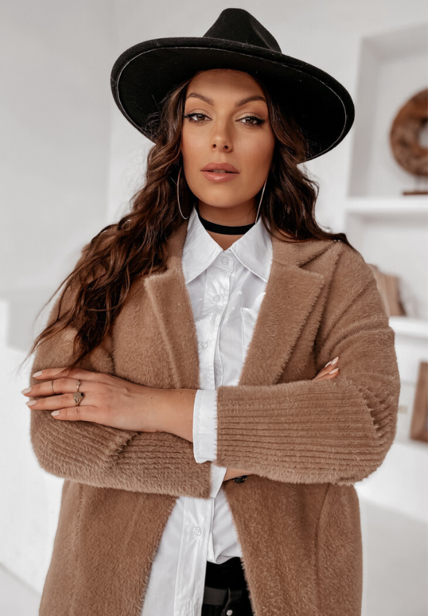 EVELINA - Cappotto oversize in alpaca