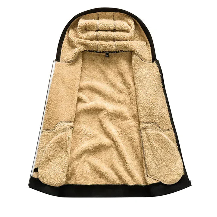 Sandro - GIACCA INVERNALE DA UOMO CON CAPPUCCIO E FLEECE