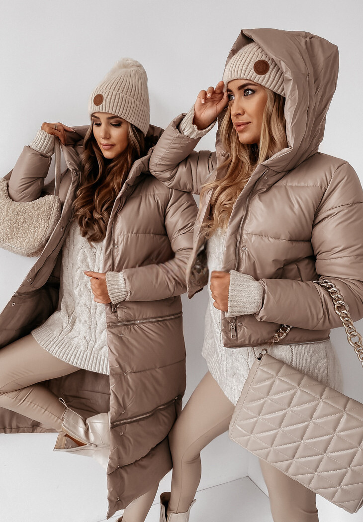 LORENA - Cappotto lungo trapuntato con cappuccio