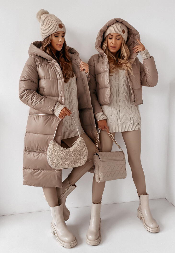 LORENA - Cappotto lungo trapuntato con cappuccio