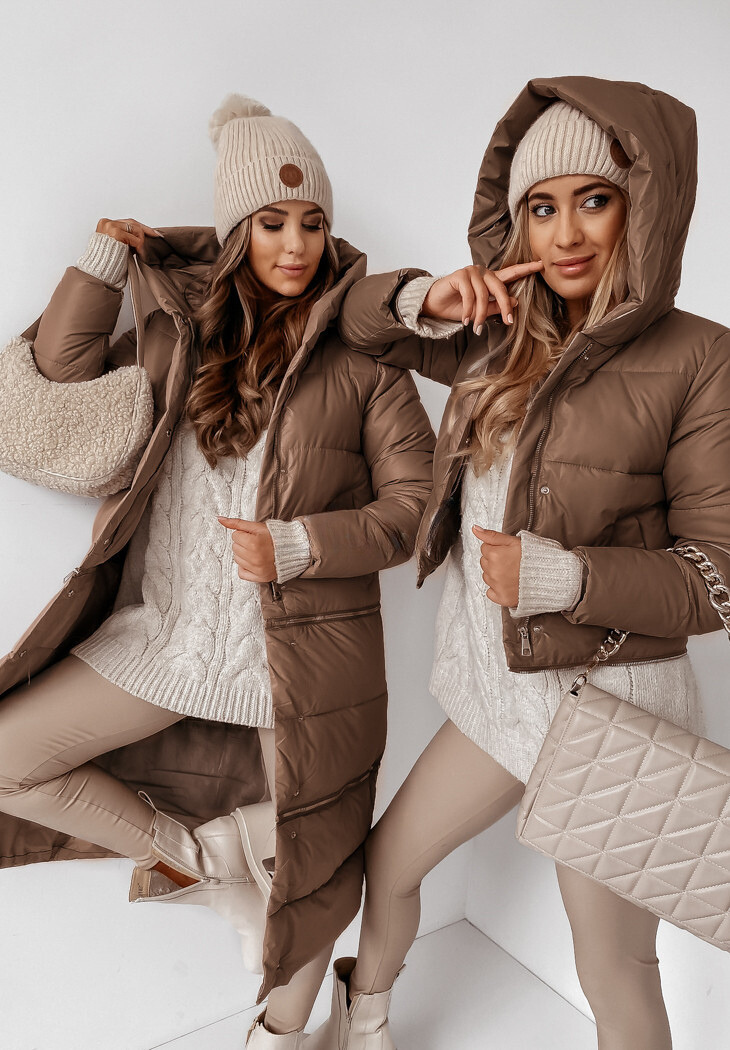 LORENA - Cappotto lungo trapuntato con cappuccio