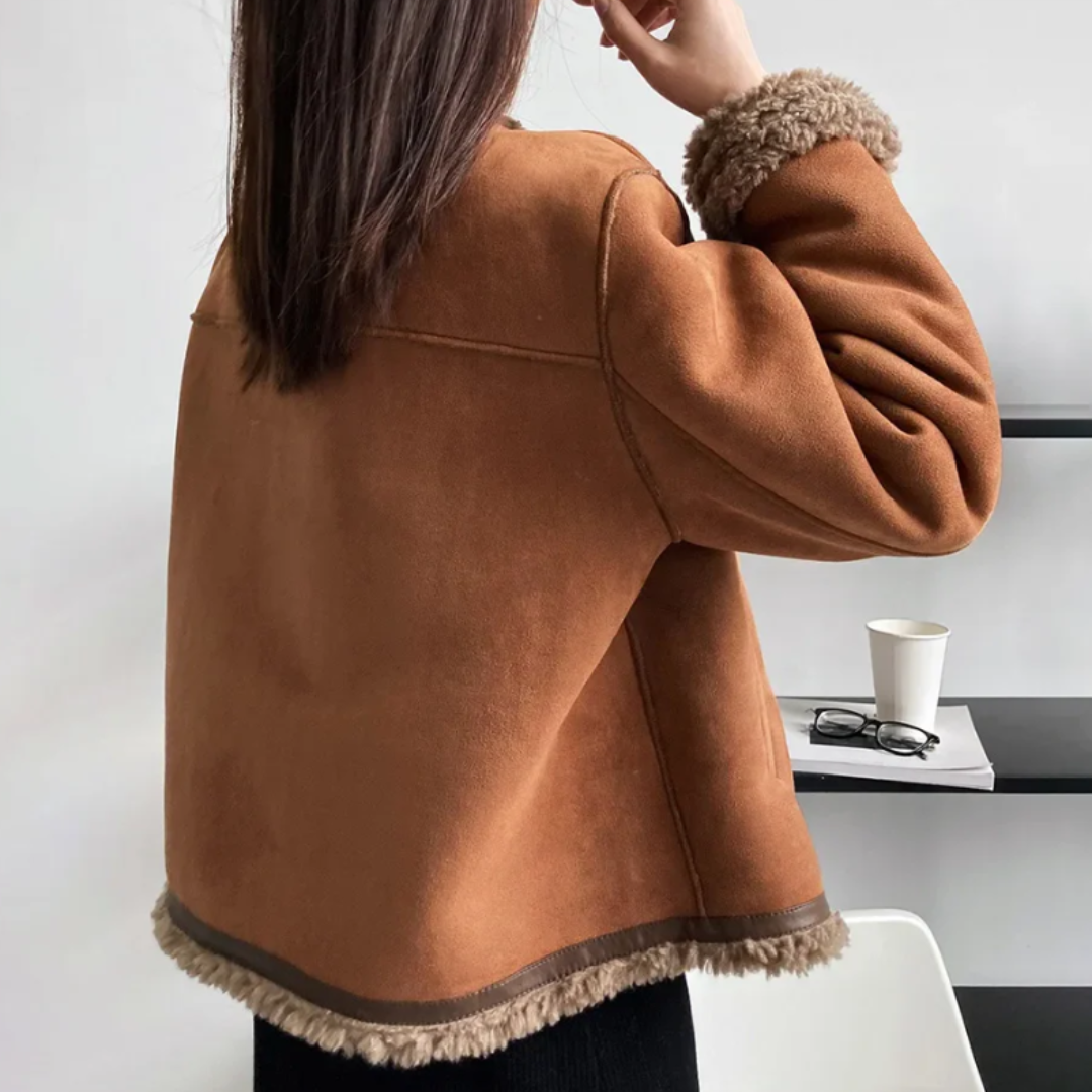 RACHELLE - Giacca Calda in Pelle Sintetica di Agnello