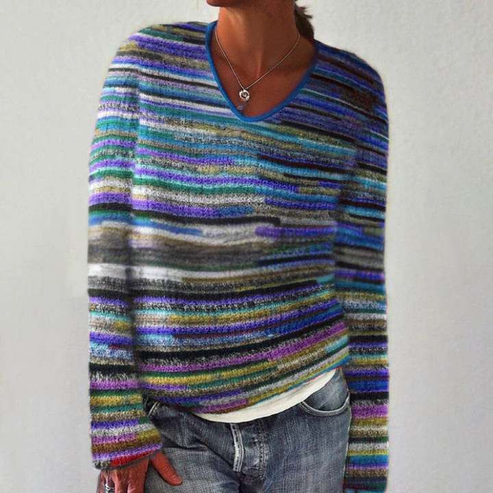 Angela - Maglione autunnale con scollo a V