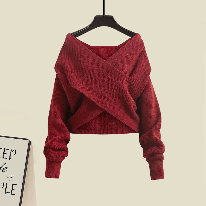 SERENA – Elegante combinazione di abito in maglia