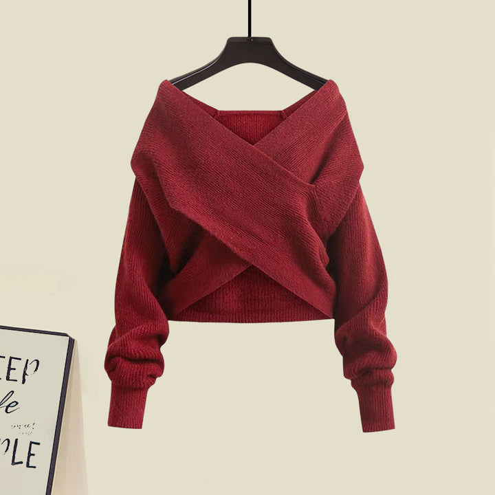 SERENA – Elegante combinazione di abito in maglia