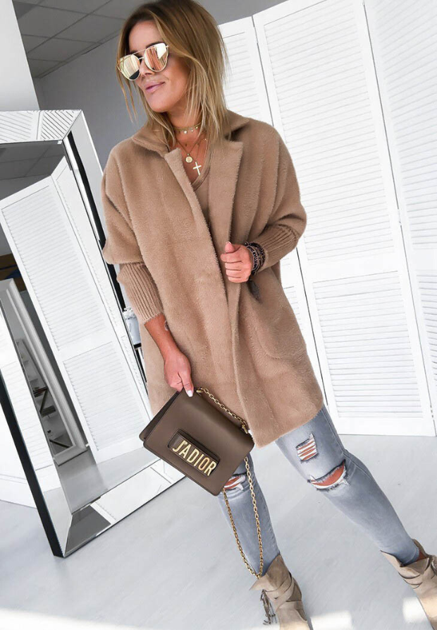 EVELINA - Cappotto oversize in alpaca