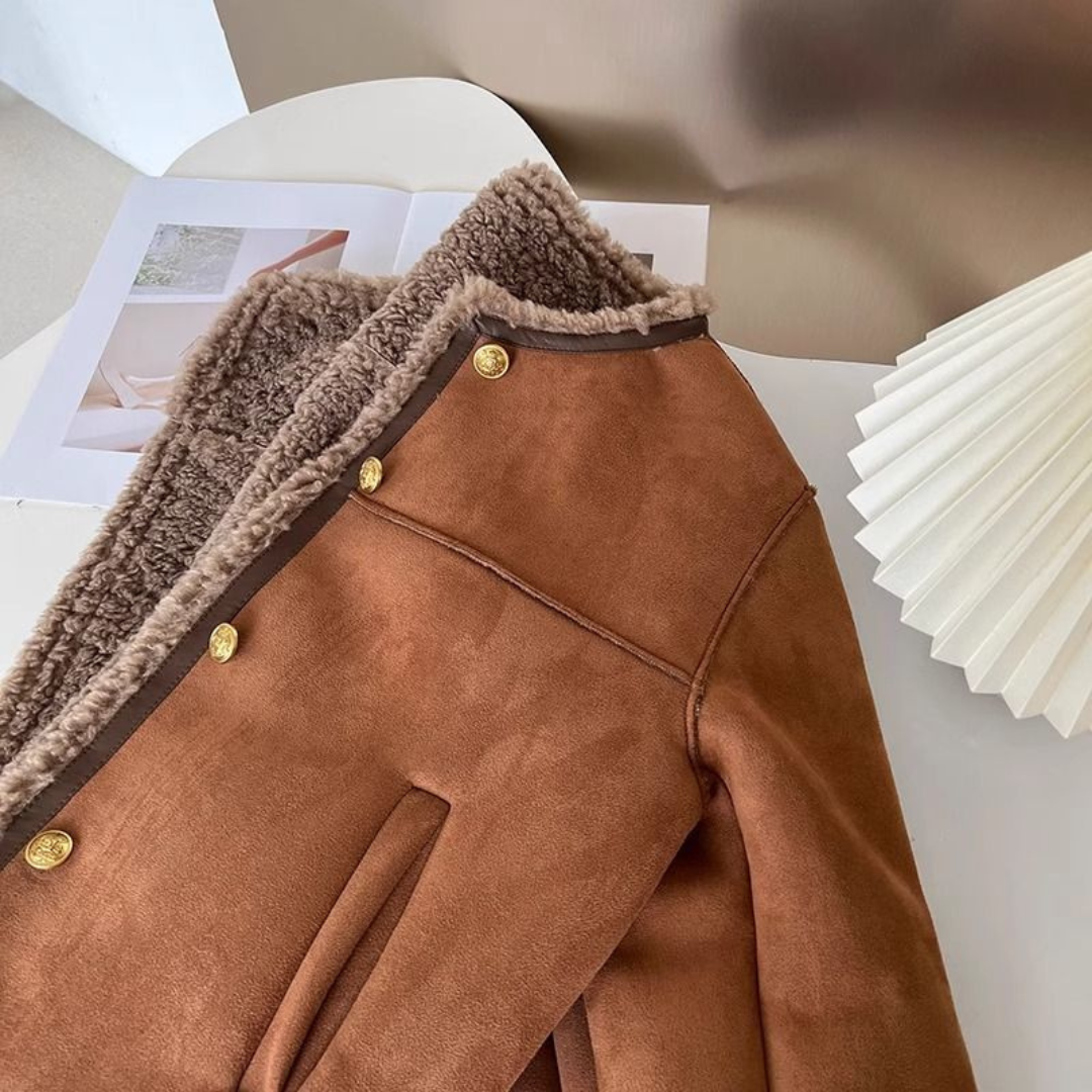 RACHELLE - Giacca Calda in Pelle Sintetica di Agnello