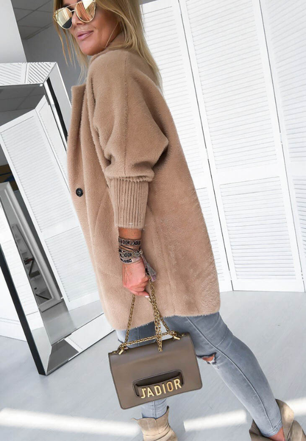 EVELINA - Cappotto oversize in alpaca