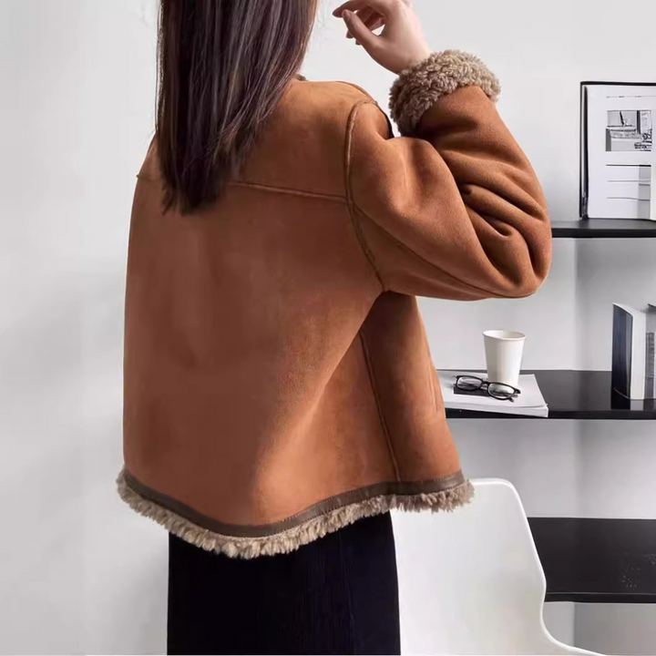 RACHELLE - Giacca Calda in Pelle Sintetica di Agnello