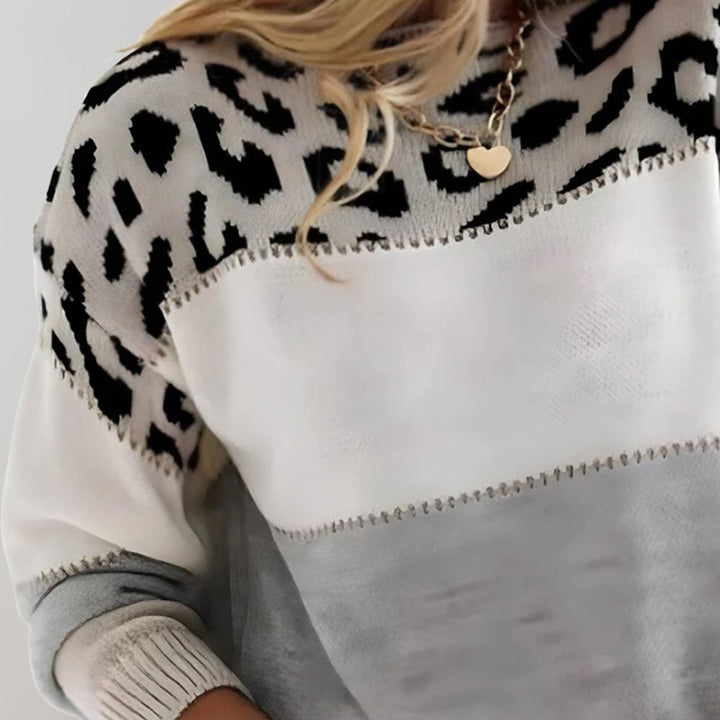 Rosalba - Maglione casual con design leopardato