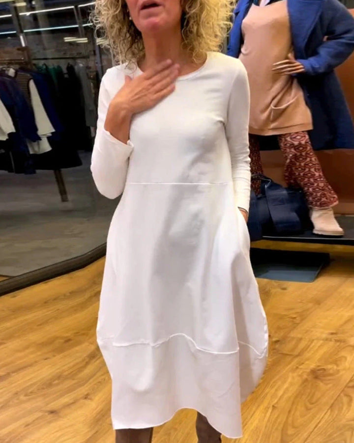 Cinzia - Abito a maniche lunghe con scollatura rotonda