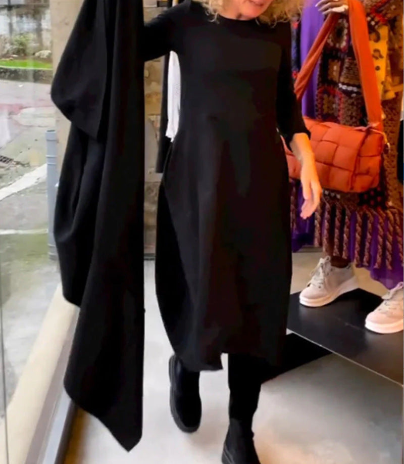 Cinzia - Abito a maniche lunghe con scollatura rotonda