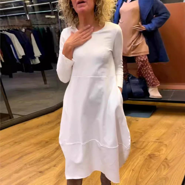 Cinzia - Abito a maniche lunghe con scollatura rotonda