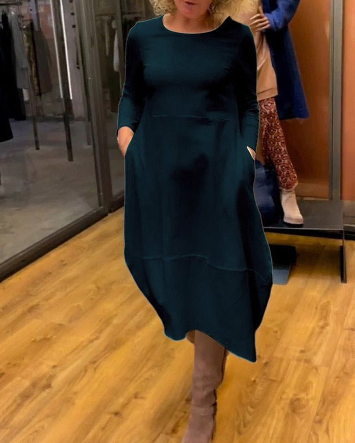 Cinzia - Abito a maniche lunghe con scollatura rotonda