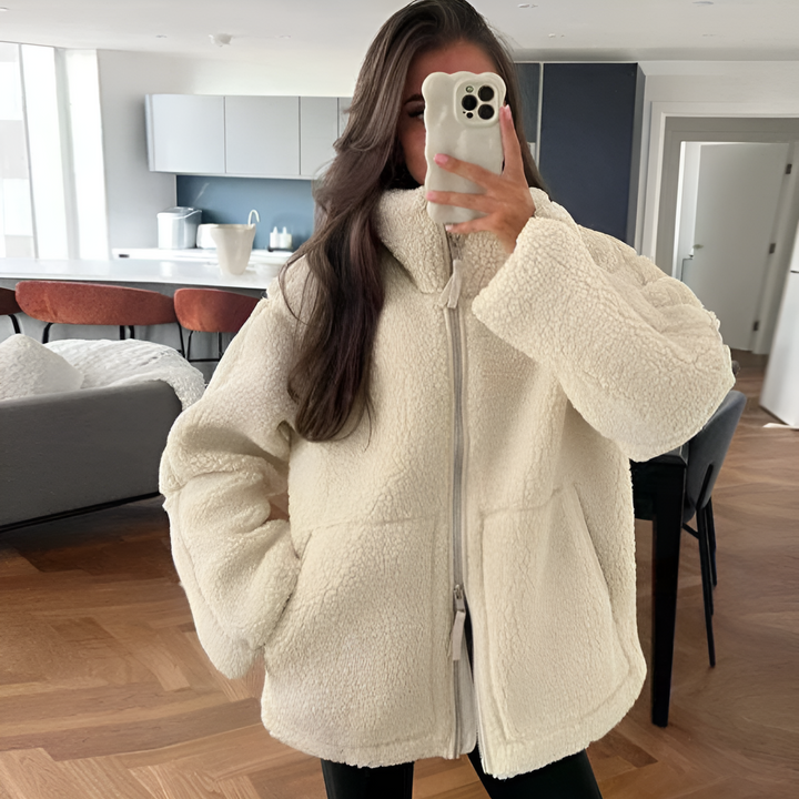 ELENA – Giacca in teddy fleece