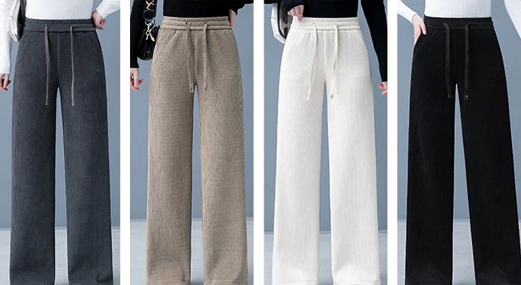 Clarice - Pantaloni elasticizzati a vita alta | 1+1 GRATIS