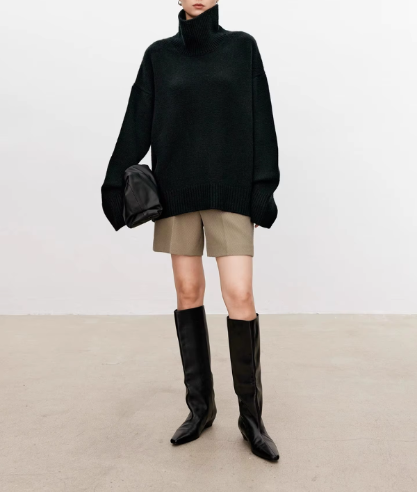 ELIANA - Maglione Largo con Collo Alto