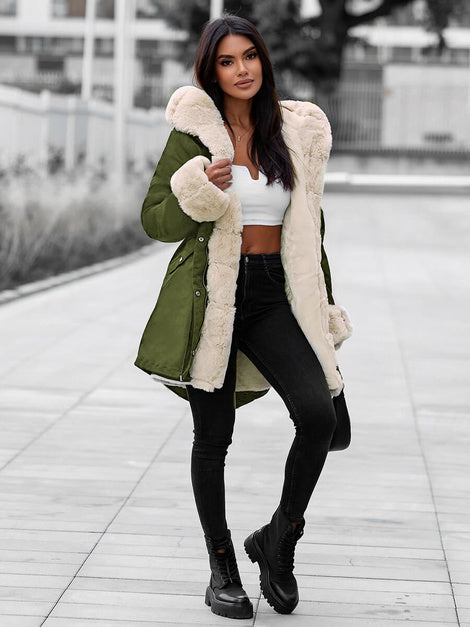 RACHELE - Giacca invernale con pelliccia artificiale