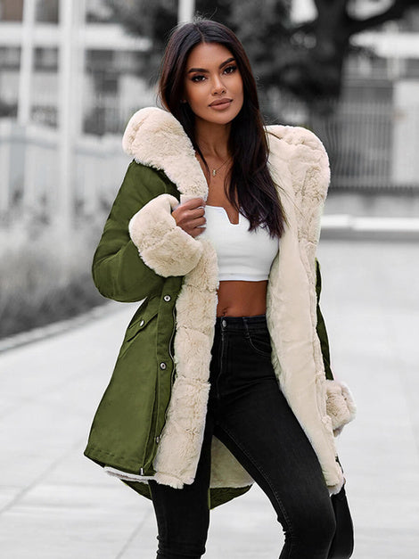 RACHELE - Giacca invernale con pelliccia artificiale